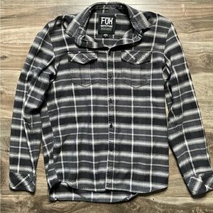 Men’s Large Fox Black Flannel